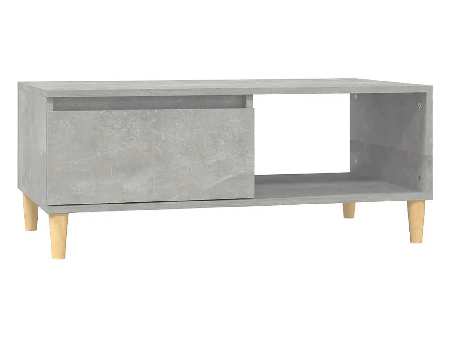 Mesa De Centro| Mesa de centro 90x50x36,5 cm derivados madeira cimento PT102973 Cinzento