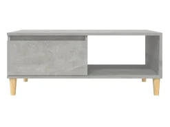 Mesa De Centro| Mesa de centro 90x50x36,5 cm derivados madeira cimento PT102973 Cinzento