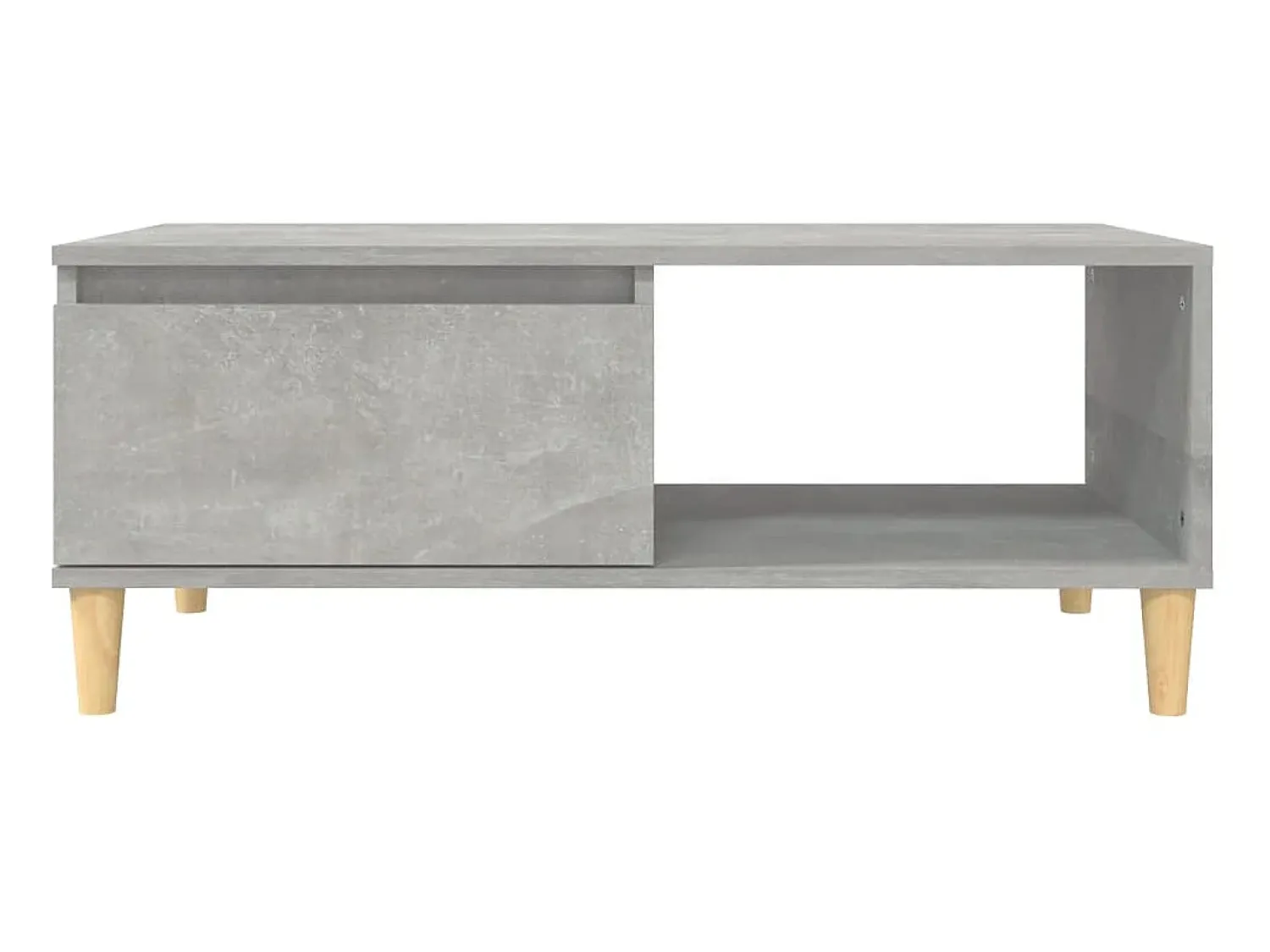 Mesa De Centro| Mesa de centro 90x50x36,5 cm derivados madeira cimento PT102973 Cinzento