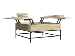 Mesa de centro 95x95x45 cm deriv. madeira/metal carvalho sonoma PT999913^ Mesa De Centro