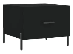 vidaxl Mesa de centro 50x50x40 cm derivados de madeira Preto