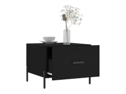 vidaxl Mesa de centro 50x50x40 cm derivados de madeira Preto