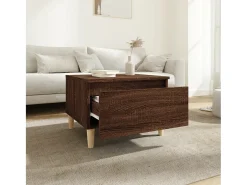 Mesa De Centro| Mesa de centro 50x46x35 cm derivados madeira carvalho PT846155 Castanho