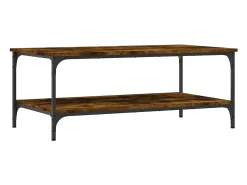 Online vidaxl Mesa de centro 100x55x40 cm derivados madeira carvalho fumado Natural claro