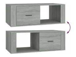 vidaxl Mesa de centro 100x50,5x35 cm derivados de madeira cinza sonoma^ Mesa De Centro