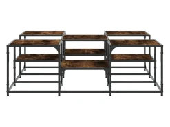 Mesa De Centro|vidaxl Mesa de centro 121x121x40 cm derivados madeira carvalho fumado Natural claro