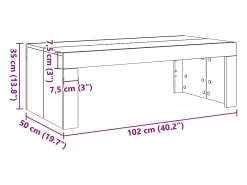vidaxl Mesa de centro 102x50x35 cm deriv. madeira carvalho artisiano^ Mesa De Centro