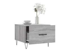 Mesa De Centro| Mesa de centro 50x50x40 cm derivados madeira sonoma cinza PT390080 Cinzento