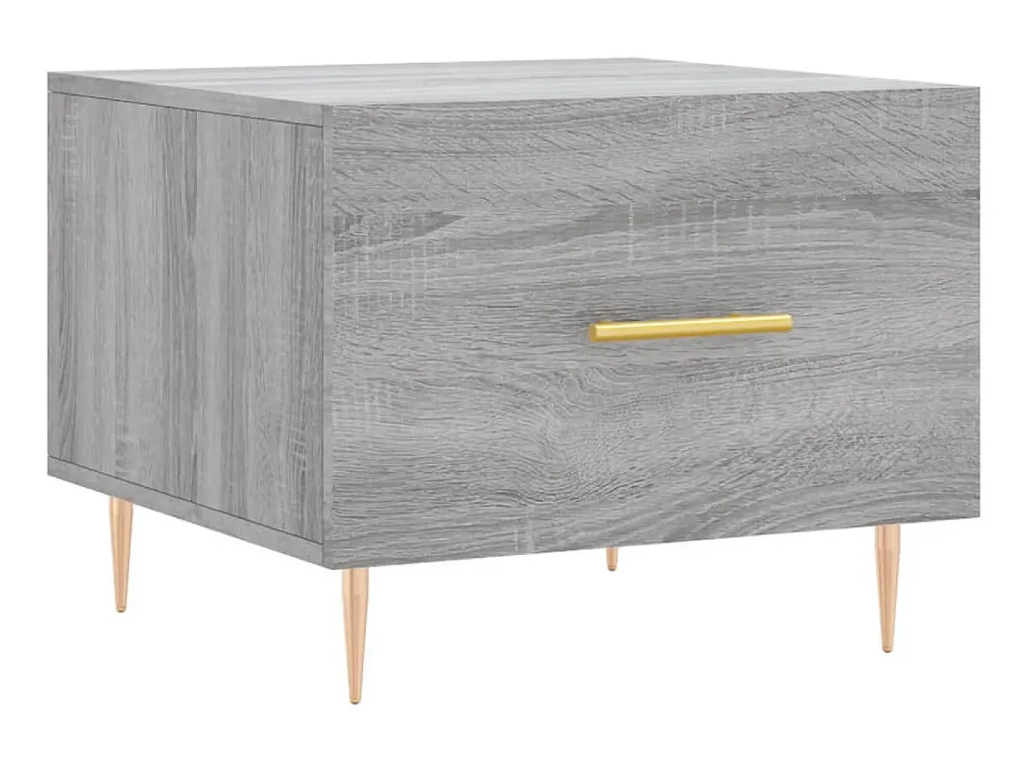 New Mesa de centro 50x50x40 cm derivados madeira sonoma cinza PT732843 Cinzento