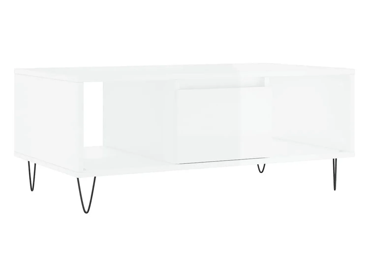 Mesa De Centro|vidaxl Mesa de centro 90x50x36,5 cm derivados madeira brilhante Branco