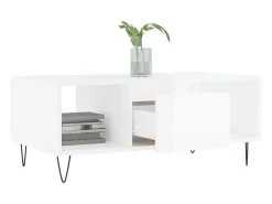 Mesa De Centro|vidaxl Mesa de centro 90x50x36,5 cm derivados madeira brilhante Branco