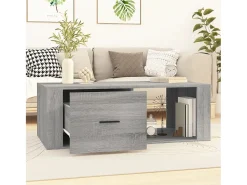 Mesa De Centro* Mesa de centro 100x50,5x35 cm derivados de madeira cinza sonoma PT136025 Cinzento