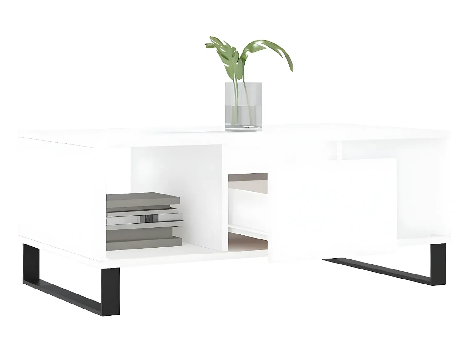 Mesa De Centro| Mesa de centro 90x50x36,5 cm derivados de madeira PT125805 Branco