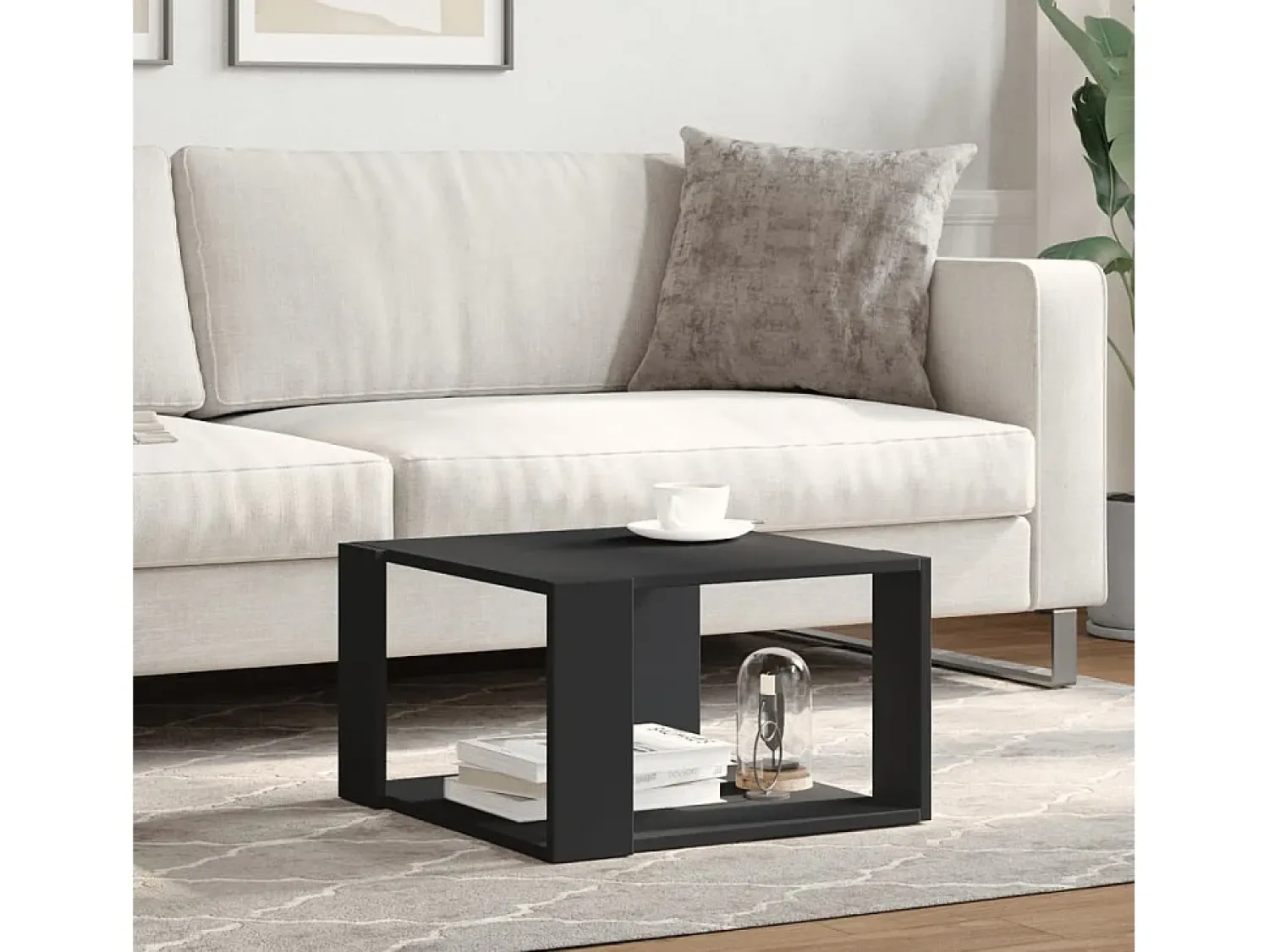 Online Mesa de centro 51,5x51,5x30 cm derivados de madeira PT801907 Preto