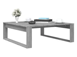 vidaxl Mesa de centro 100x100x35 cm derivados de madeira cinza sonoma^ Mesa De Centro
