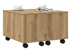 Mesa De Centro|vidaxl Mesa de centro 60x60x38 cm deriv. madeira carvalho artisiano Natural claro