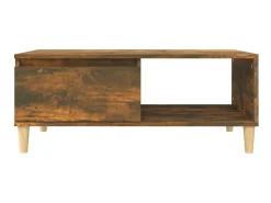 Sale Mesa de centro 90x50x36,5 cm derivados madeira carvalho fumado PT336396 Castanho