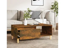 Sale Mesa de centro 90x50x36,5 cm derivados madeira carvalho fumado PT336396 Castanho