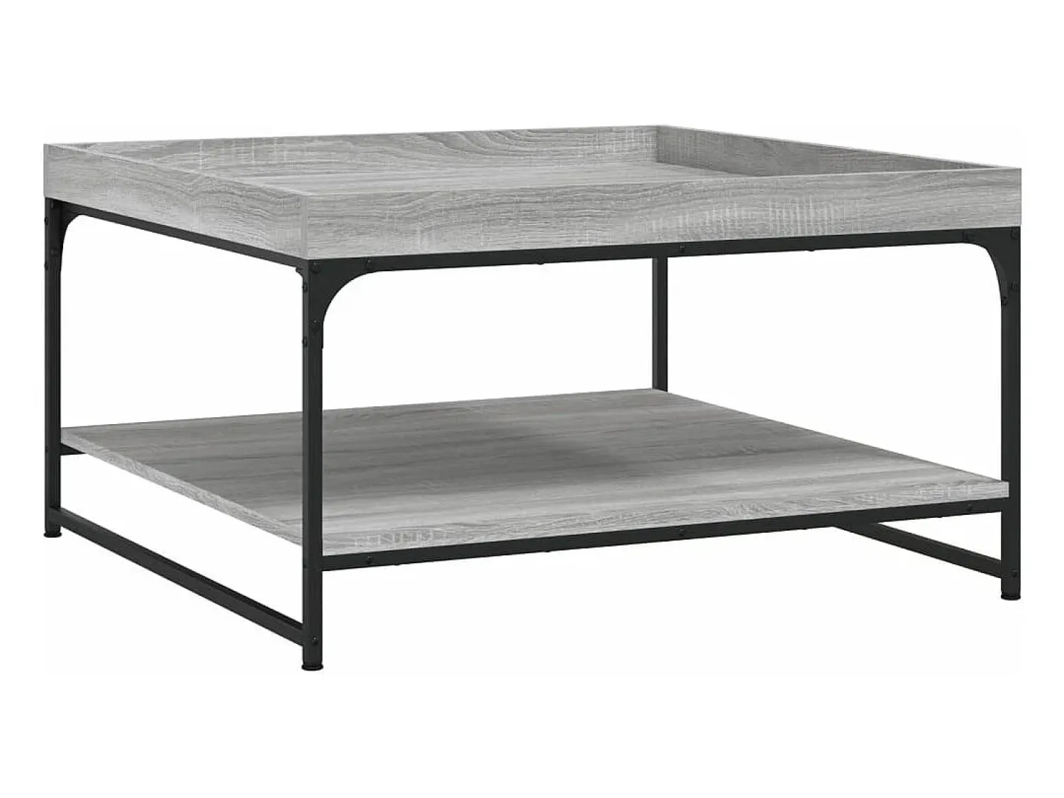 Mesa De Centro|vidaxl Mesa de centro 80x80x45 cm derivados madeira/ferro cinza sonoma Cinzento