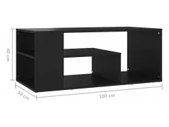 Sale vidaxl Mesa de centro 100x50x40 cm derivados de madeira Preto