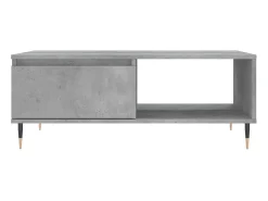Mesa De Centro| Mesa de centro 90x60x35 cm derivados madeira cimento PT881034 Cinzento