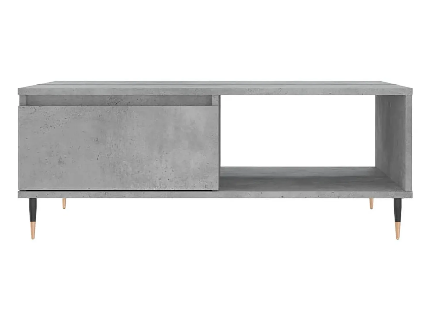 Mesa De Centro| Mesa de centro 90x60x35 cm derivados madeira cimento PT881034 Cinzento