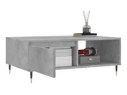 Mesa De Centro| Mesa de centro 90x60x35 cm derivados madeira cimento PT881034 Cinzento