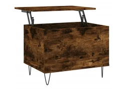 Mesa De Centro* Mesa de centro 60x44,5x45 cm derivados madeira carvalho fumado PT481012 Castanho