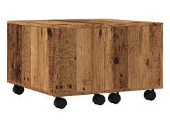 Outlet vidaxl Mesa de centro 60x60x38 cm derivados de madeira madeira velha Natural claro