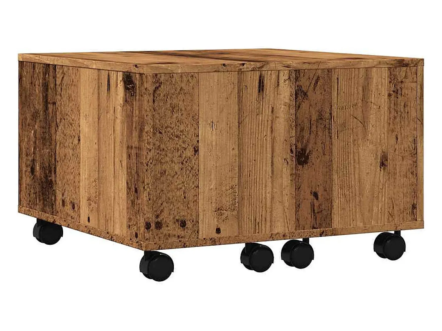Outlet vidaxl Mesa de centro 60x60x38 cm derivados de madeira madeira velha Natural claro