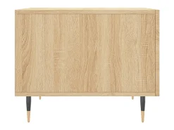 New vidaxl Mesa de centro 50x50x40 cm derivados de madeira carvalho sonoma Natural claro