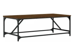 New vidaxl Mesa de centro 100x50x35 cm derivados madeira carvalho castanho Natural claro