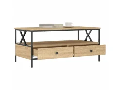 Mesa de centro 100x51x45 cm derivados madeira carvalho sonoma PT368431 Castanho