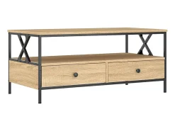 Mesa de centro 100x51x45 cm derivados madeira carvalho sonoma PT368431 Castanho