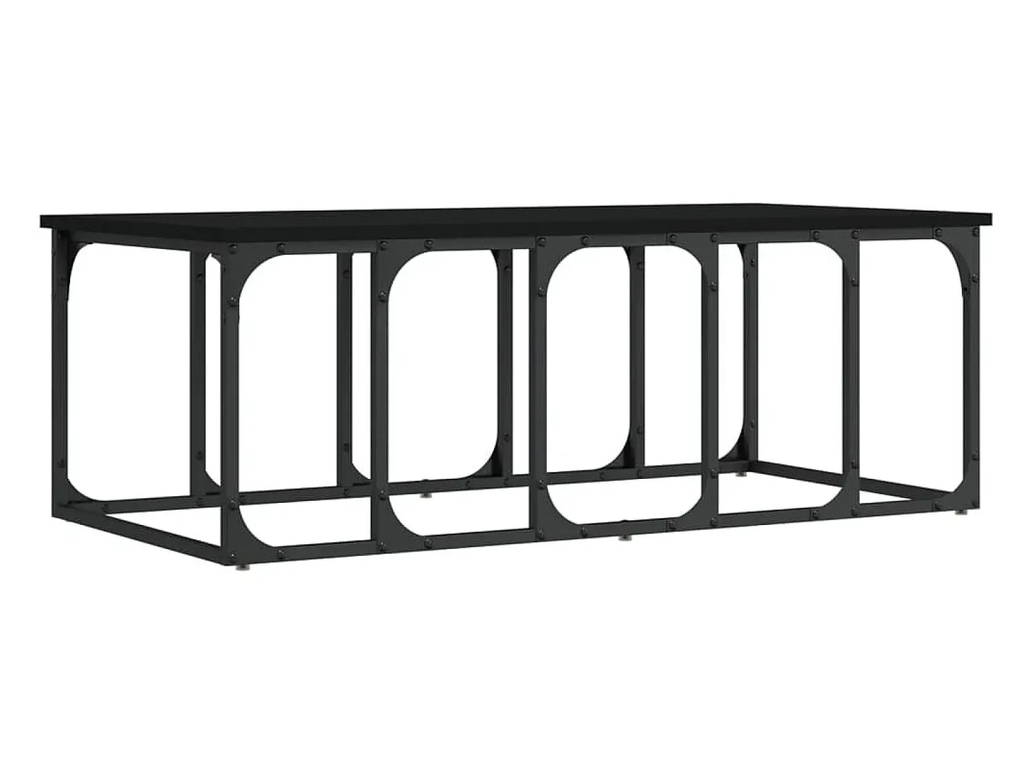 Discount Mesa de centro 100x50x35,5 cm derivados de madeira PT339037 Preto
