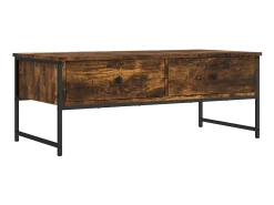 Mesa De Centro| Mesa de centro 101x49x39,5 cm derivados madeira carvalho fumado PT164724 Castanho