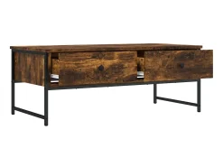 Mesa De Centro| Mesa de centro 101x49x39,5 cm derivados madeira carvalho fumado PT164724 Castanho