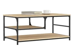 Mesa De Centro* Mesa de centro 90x49x40 cm derivados de madeira carvalho sonoma PT456577 Castanho