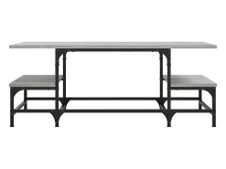 Mesa De Centro| Mesa de centro 100x50,5x40 cm derivados de madeira cinza sonoma PT239951 Cinzento