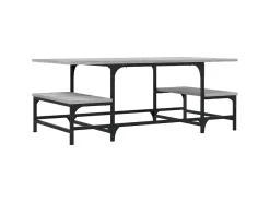 Mesa De Centro| Mesa de centro 100x50,5x40 cm derivados de madeira cinza sonoma PT239951 Cinzento