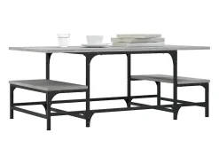 Mesa De Centro| Mesa de centro 100x50,5x40 cm derivados de madeira cinza sonoma PT239951 Cinzento
