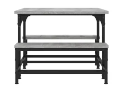 Mesa De Centro| Mesa de centro 100x50,5x40 cm derivados de madeira cinza sonoma PT239951 Cinzento