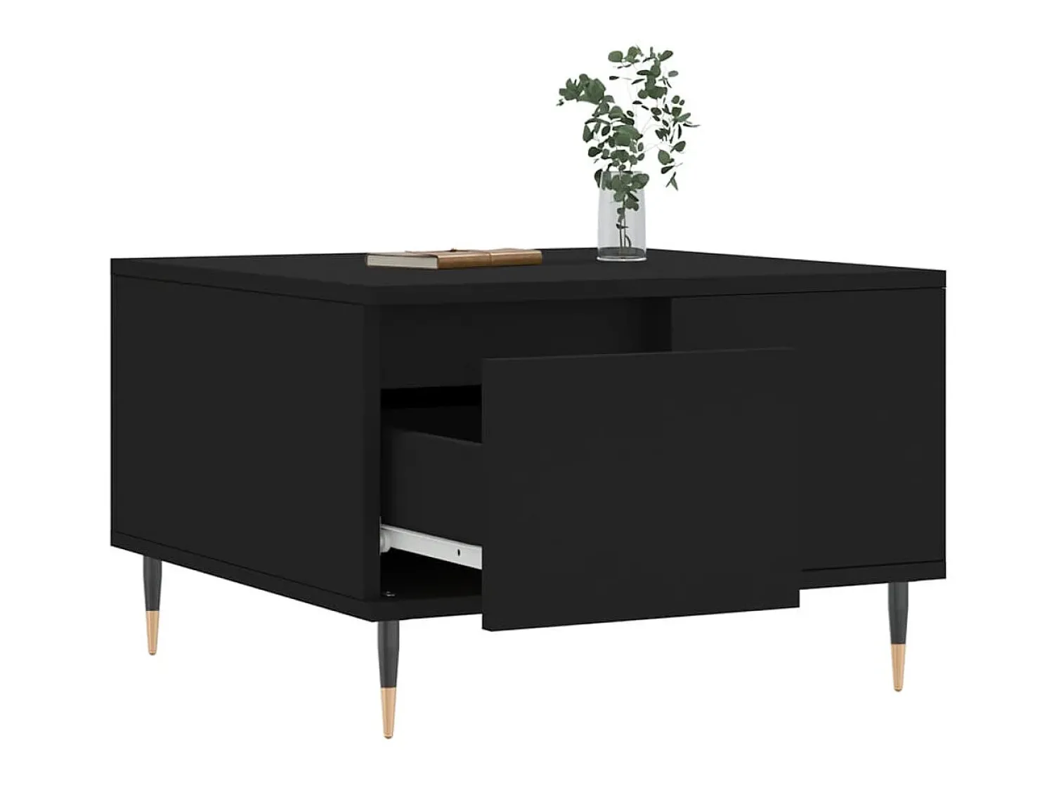 Mesa De Centro| Mesa de centro 55x55x36,5 cm derivados de madeira PT910886 Preto