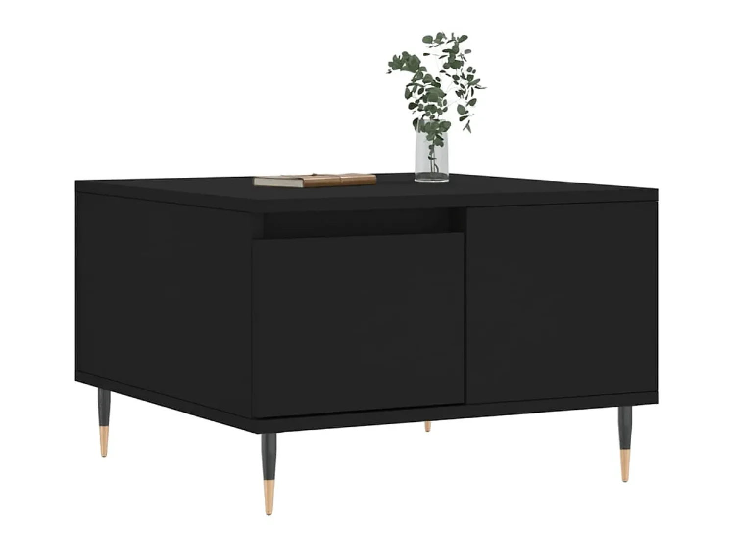 Mesa De Centro| Mesa de centro 55x55x36,5 cm derivados de madeira PT910886 Preto