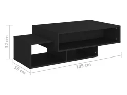 vidaxl Mesa de centro 105x55x32 cm derivados de madeira^ Mesa De Centro