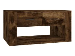 Mesa De Centro| Mesa de centro 80x50x40 cm derivados de madeira carvalho fumado PT673076 Castanho