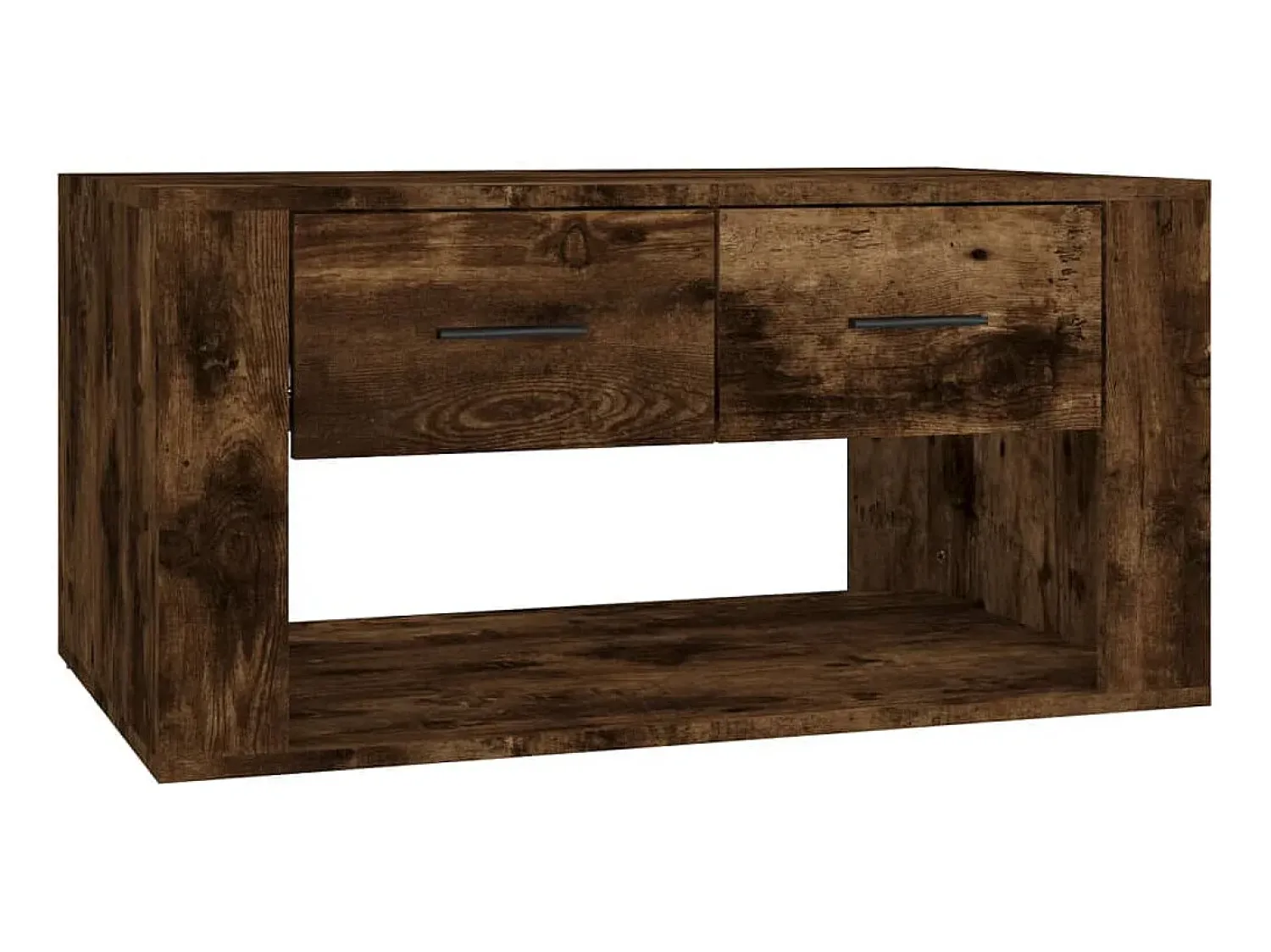 Mesa De Centro| Mesa de centro 80x50x40 cm derivados de madeira carvalho fumado PT673076 Castanho