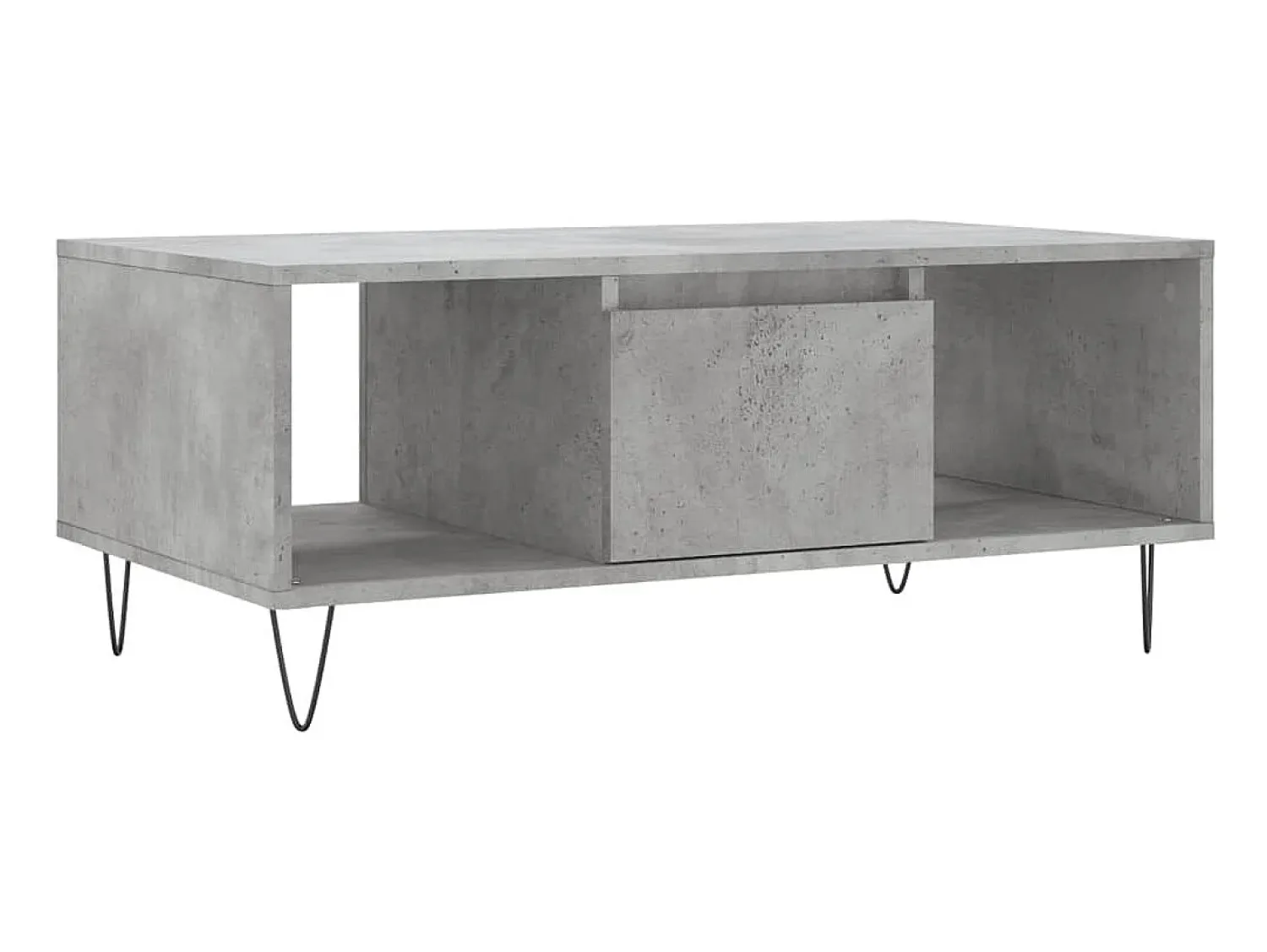 Clearance Mesa de centro 90x50x36,5 cm derivados madeira cimento PT386915 Cinzento