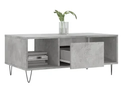 Clearance Mesa de centro 90x50x36,5 cm derivados madeira cimento PT386915 Cinzento