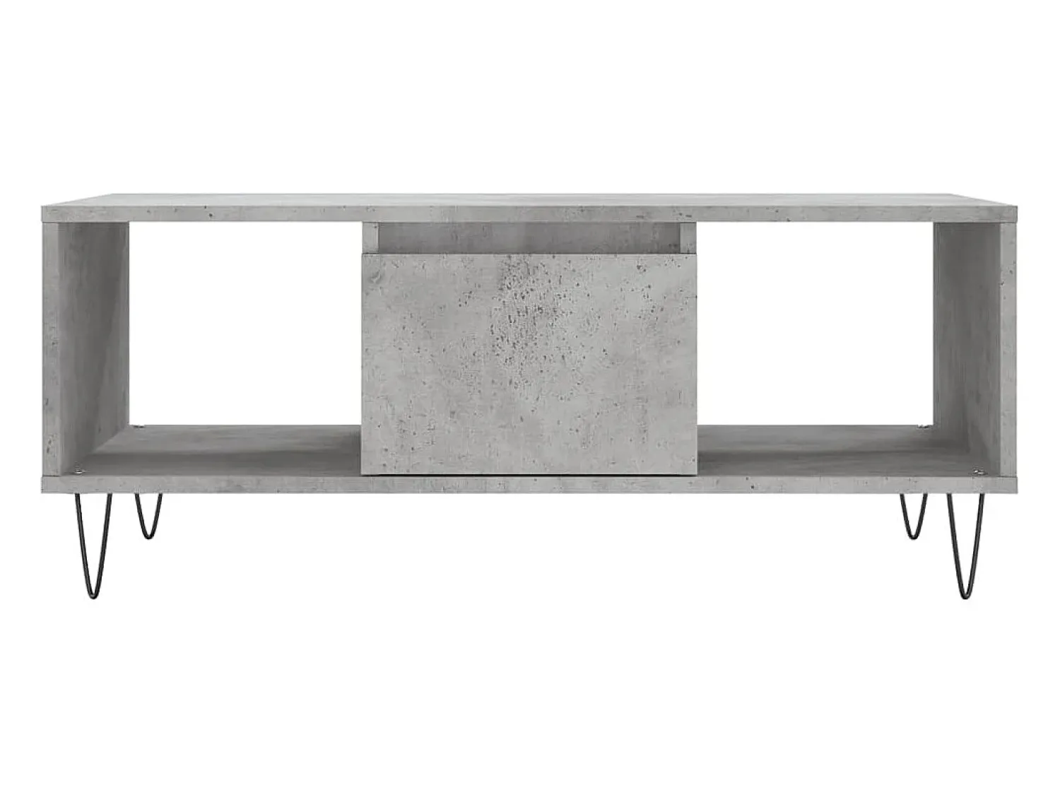 Clearance Mesa de centro 90x50x36,5 cm derivados madeira cimento PT386915 Cinzento
